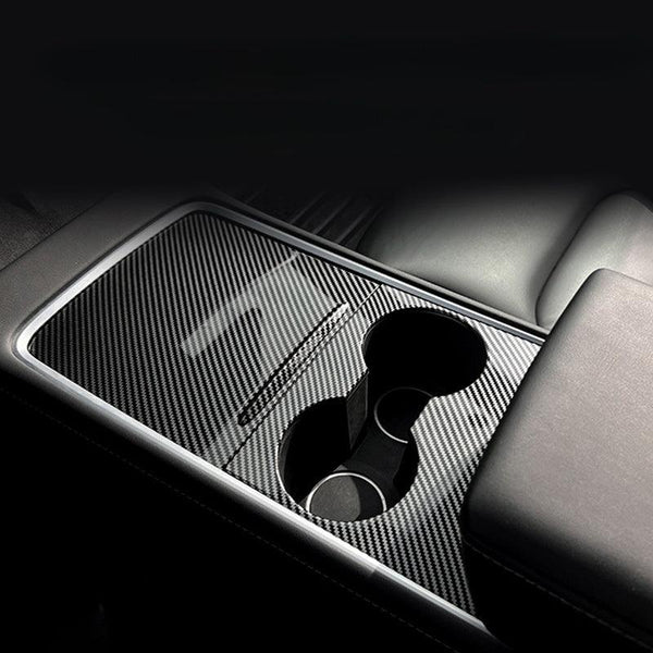 Tesla Model 3 & Y Center Console Cover (Carbon Fiber Pattern ABS) (Ge ...