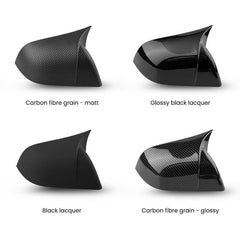 Tesla Model 3 GT Style Carbon Fiber Mirror Caps (Carbon Fiber Pattern ABS) (1 pair) (2017-2023) - TESLAUNCH
