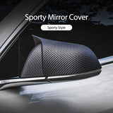 Tesla Model 3 GT Style Carbon Fiber Mirror Caps (Carbon Fiber Pattern ABS) (1 par) (2017-2023)