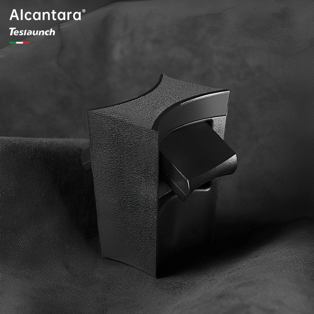 Alcantara Cup Holder Limiter For Tesla Model 3/Y (2021-2023) - T-Launch