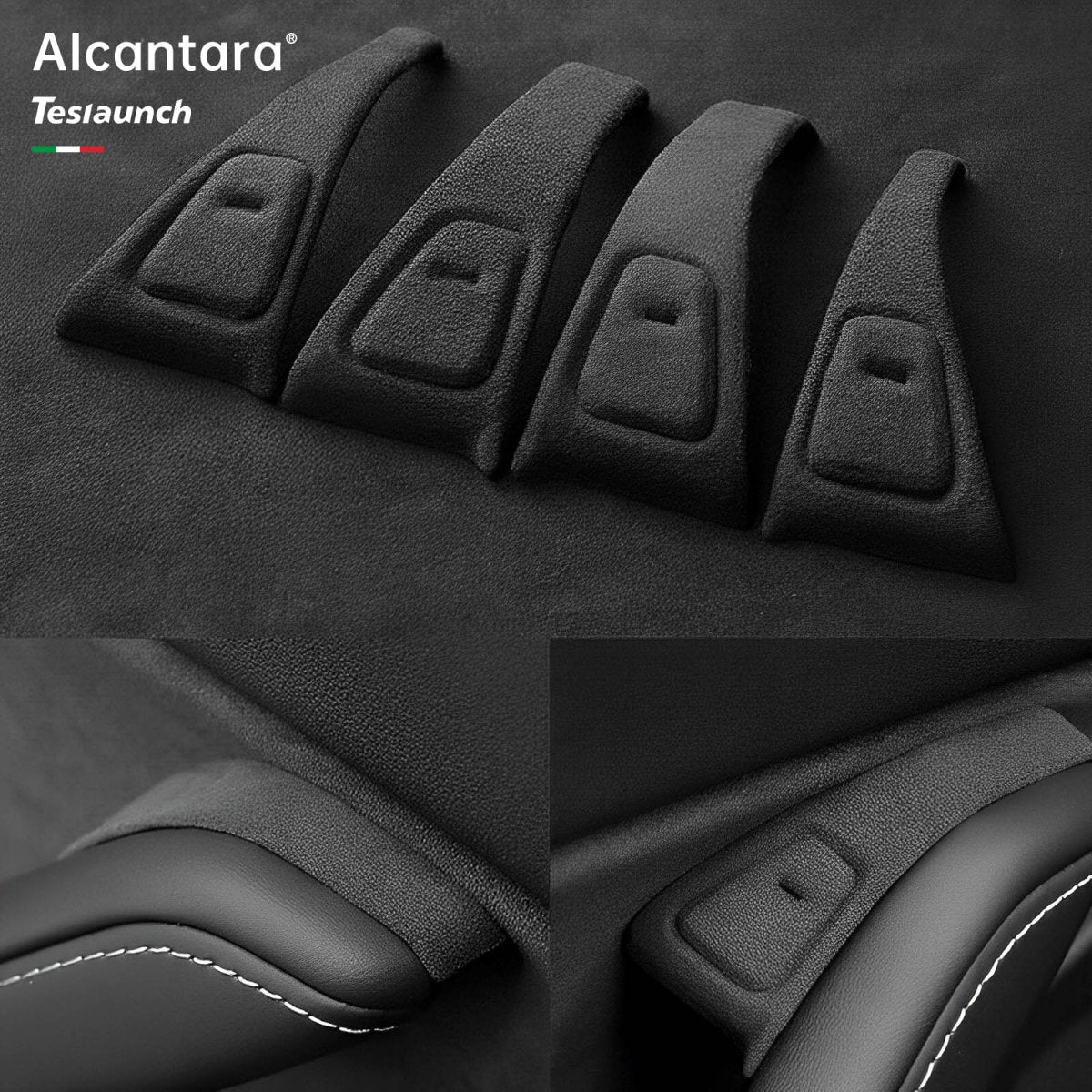 Alcantara Door Button Switch Cover For Tesla Model 3/Y (2017-2023) - T-Launch
