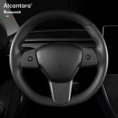 Alcantara Steering Wheel Cover For Tesla Model 3/Y - T-Launch