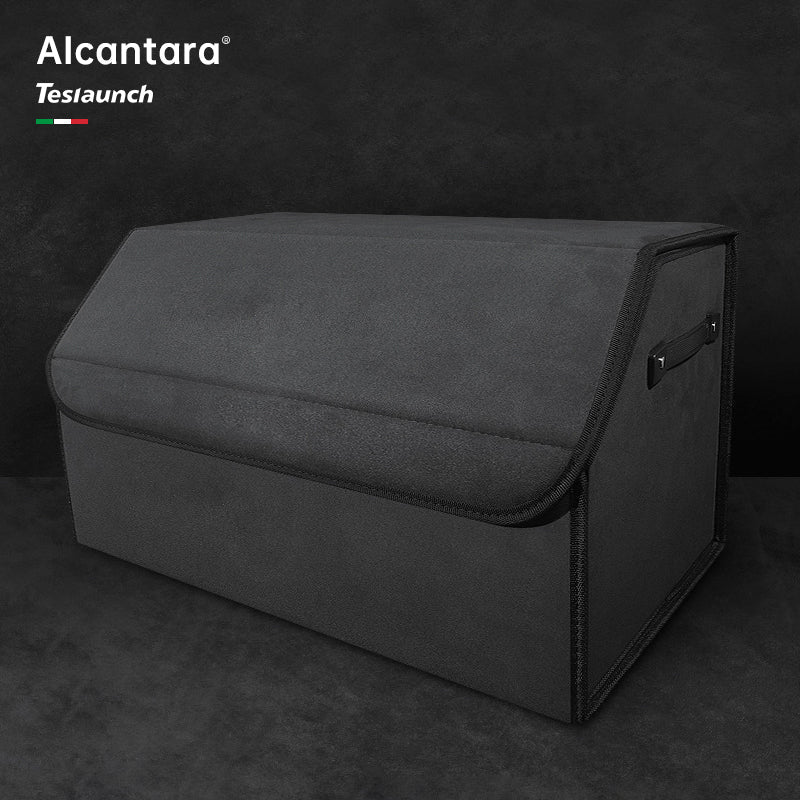 Alcantara Trunk Folding Storage Box for Tesla Model 3/Y/X/S/Cybertruck - T-Launch