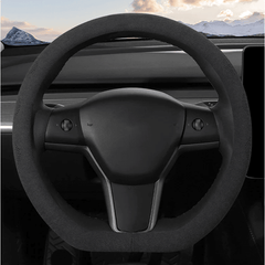 Alcantara Ultra Thin Sweat Absorbing Steering Wheel Cover for Tesla Model 3/Y - T-Launch
