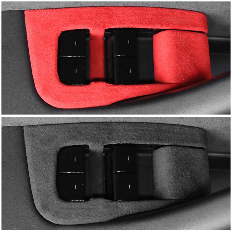 Alcantara Window Switch Button Covers (4 Pcs) For Tesla Model 3/Y (2017-2023)-for Left Hand Drive - T-Launch