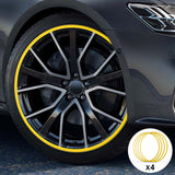 Żółta osłona felgi ze stopu aluminium - pasuje do wszystkich samochodów (4 szt.)