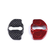 [Real Carbon Fiber] Tesla Door Latch Lock Cover Protector For Model 3/Y (4pc) (2017-2023) - TESLAUNCH