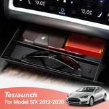 Tesla Model S X Center Console Organizer oppbevaringsboks Cubby skuff (2012-2020)
