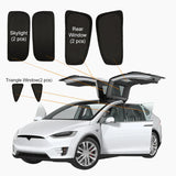 Tesla Model X (2015-2023) Personvern og varmeisolerte parasoller Gardiner Ugjennomsiktig solskjerm