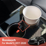 Tesla <tc>Model</tc> 3/Y Insert de limiteur de porte-gobelet, clip de stabilisation de fente de tasse d'eau antidérapant (2017-2020)