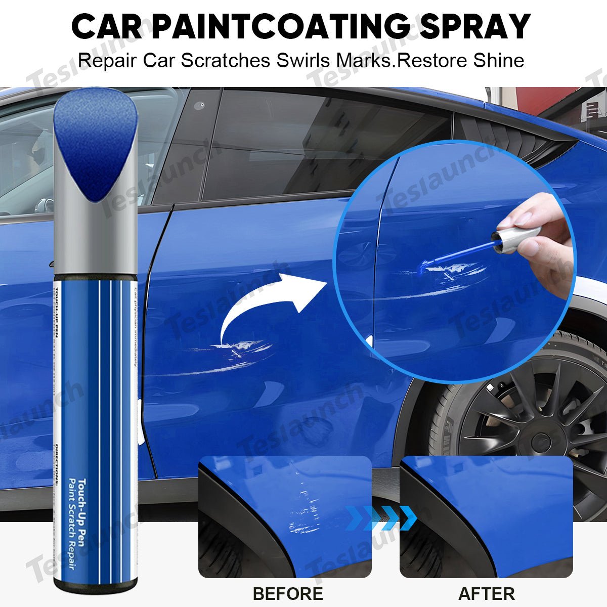 Car Body Color Paint Repair Pen Kit for Tesla Model 3/Y/S/X - OEM Original Touch Up Paint Pen - T-Launch