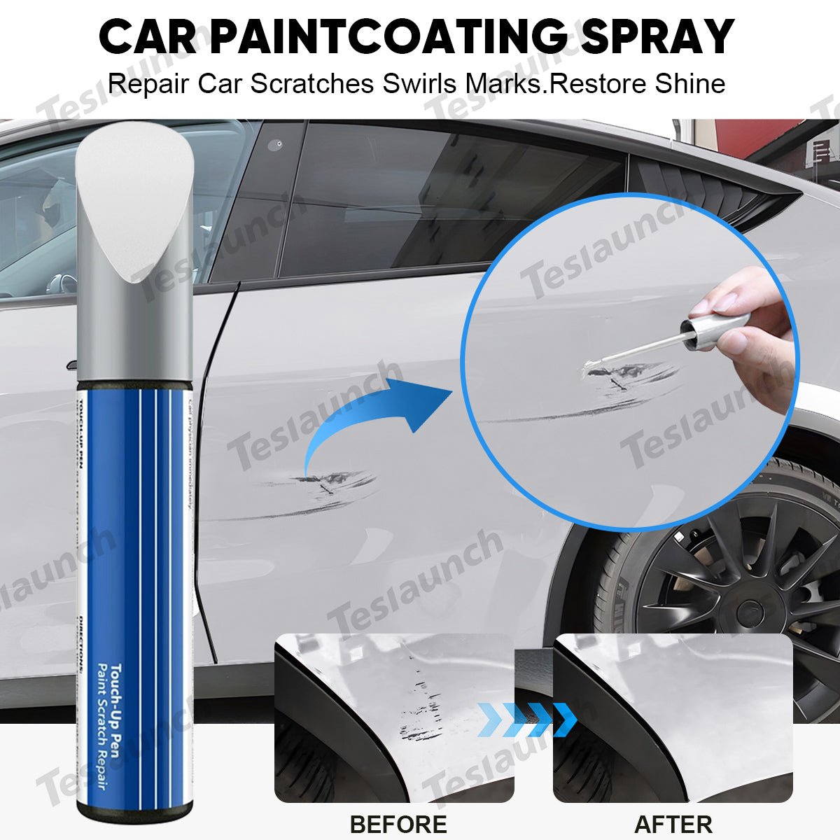 Car Body Color Paint Repair Pen Kit for Tesla Model 3/Y/S/X - OEM Original Touch Up Paint Pen - T-Launch