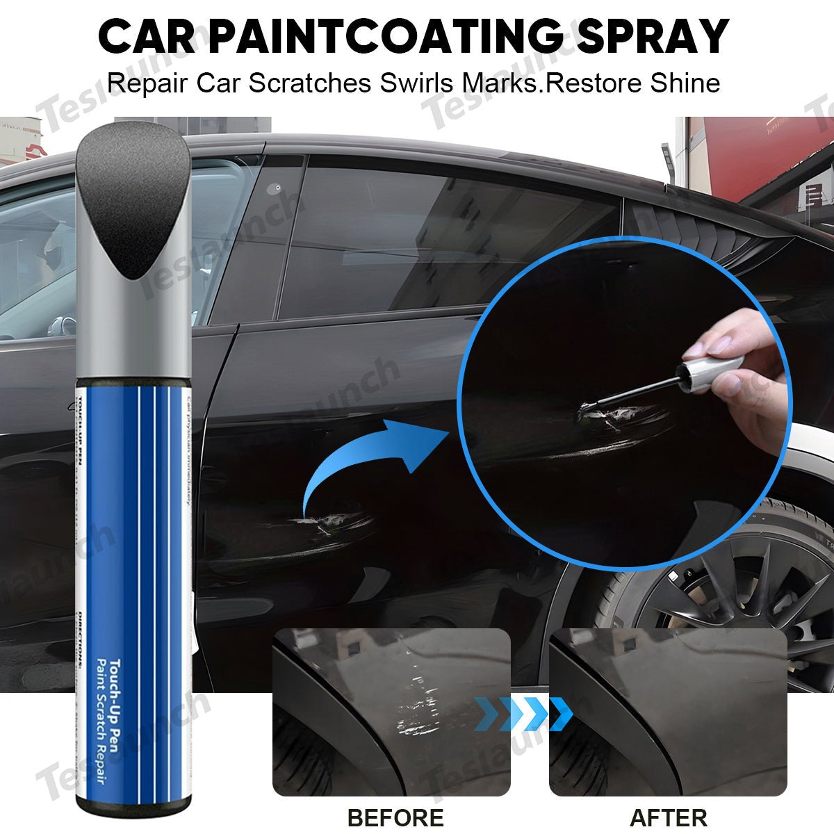 Car Body Color Paint Repair Pen Kit for Tesla Model 3/Y/S/X - OEM Original Touch Up Paint Pen - T-Launch