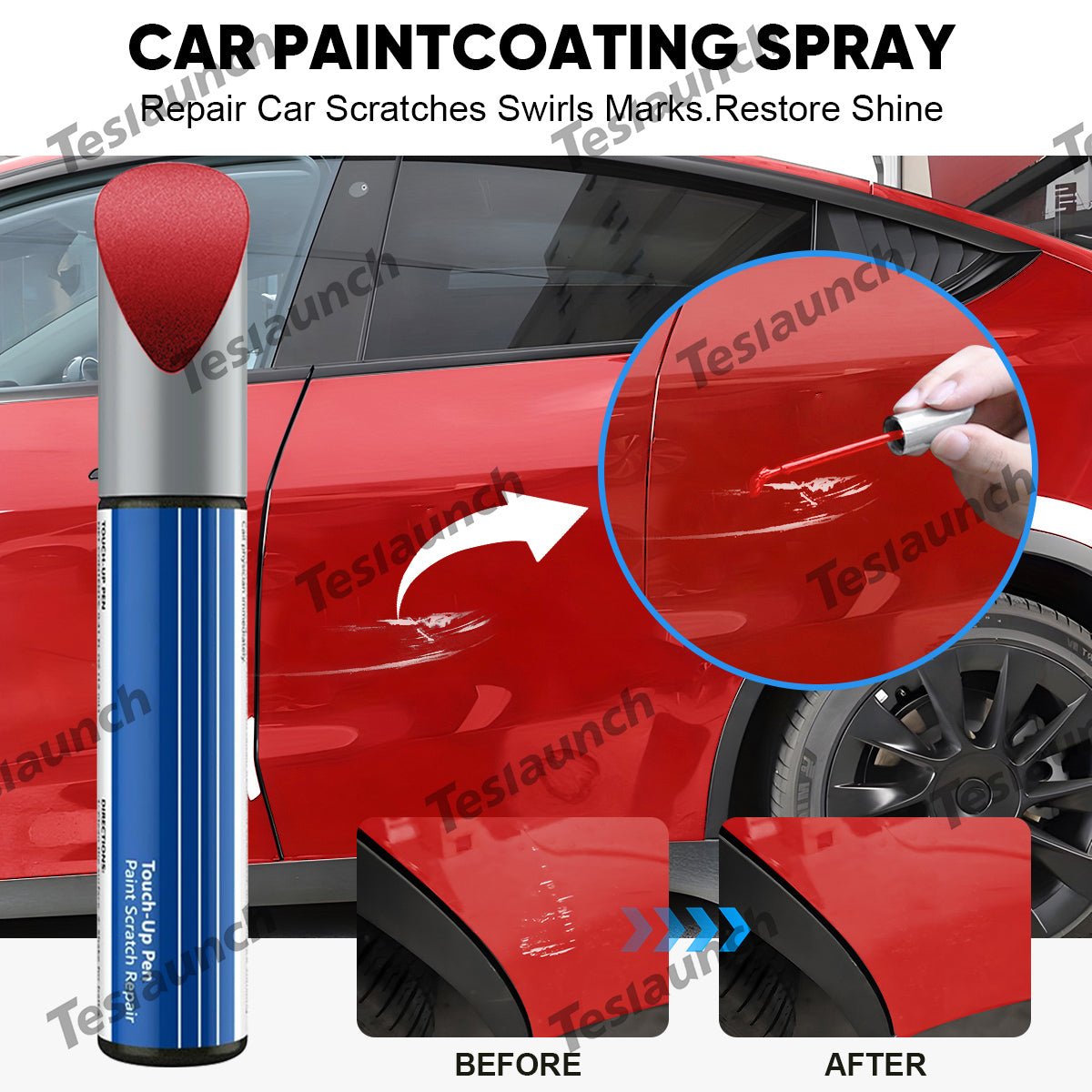 Car Body Color Paint Repair Pen Kit for Tesla Model 3/Y/S/X - OEM Original Touch Up Paint Pen - T-Launch