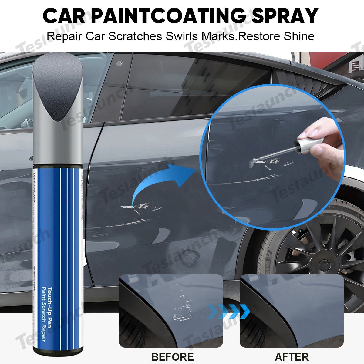 Car Body Color Paint Repair Pen Kit for Tesla Model 3/Y/S/X - OEM Original Touch Up Paint Pen - T-Launch