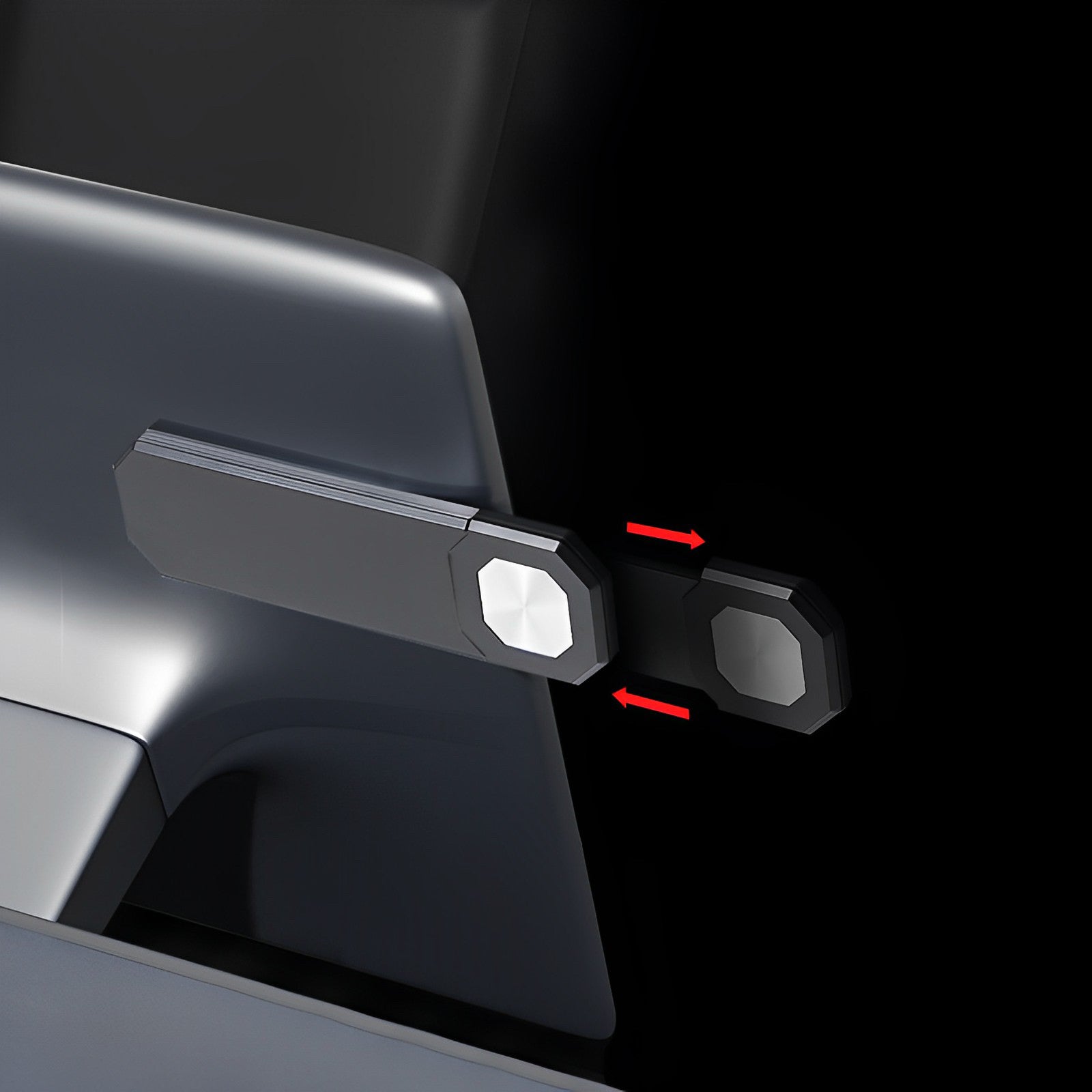 Support de téléphone à ventouse magnétique pour Model 3/Y - Caché derrière  l'écran