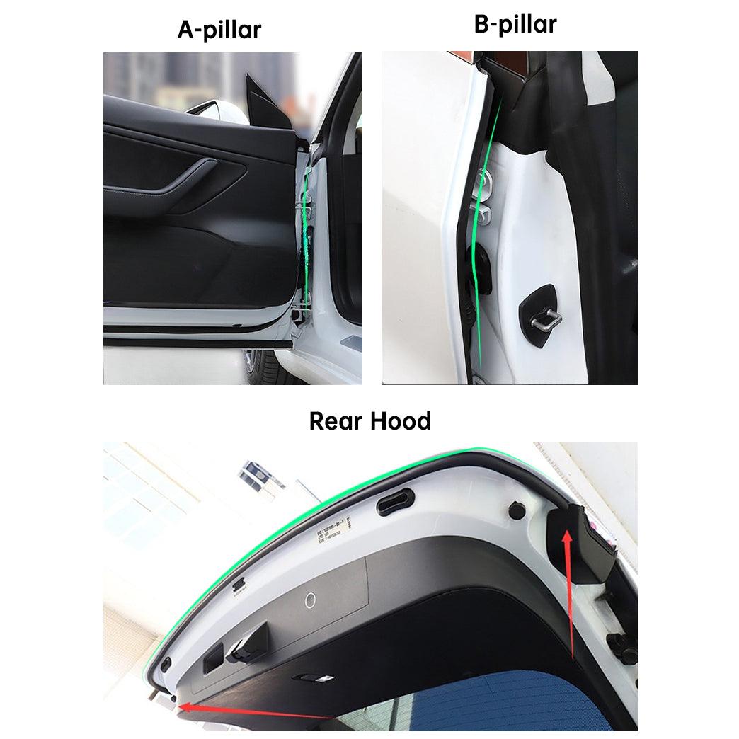 Door Seal Kit Soundproof Wind Noise Reduction Kit For Tesla All Models - T-Launch