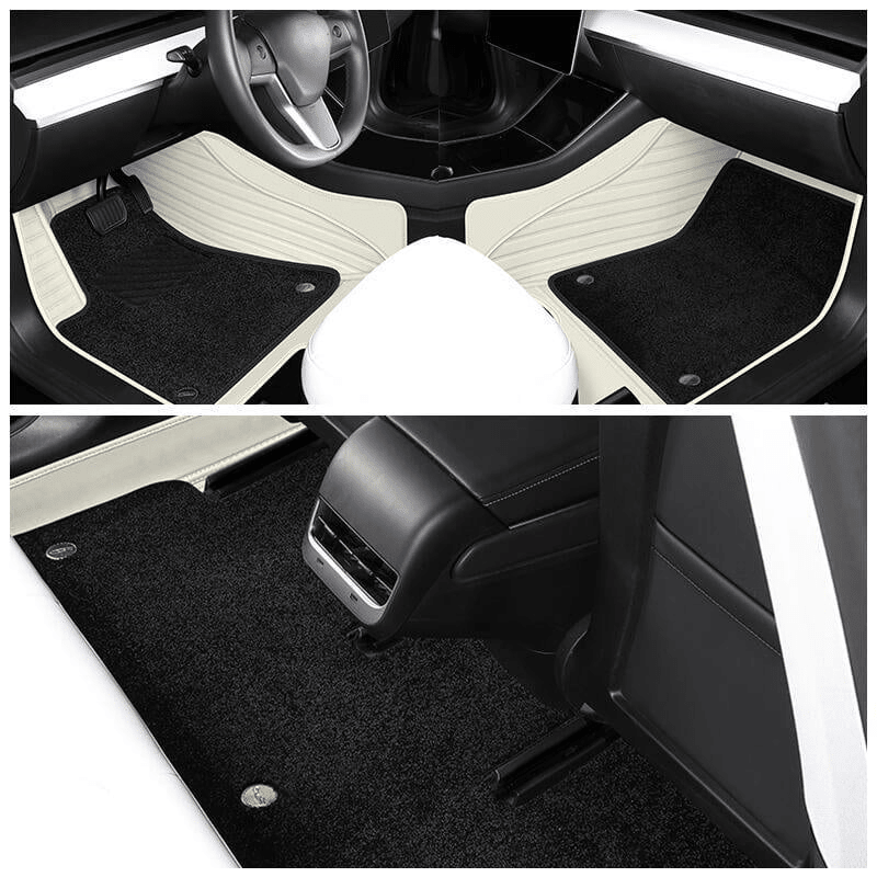 Double Layer With Blanket Floor Mat for Tesla Model Y 5 Seats Accessories (2020-2024) - T-Launch