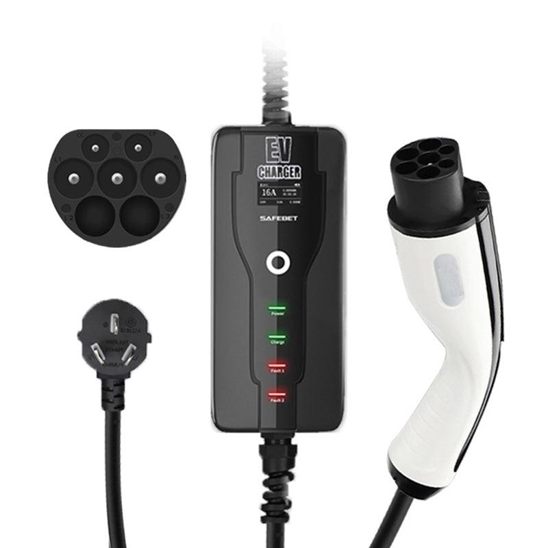 Tesla Portable Charger 16A/32A Adjustable Mode 2 Level 2 Household Waterproof EV Charger For Model S/X/3/Y (2012-2023) - TESLAUNCH