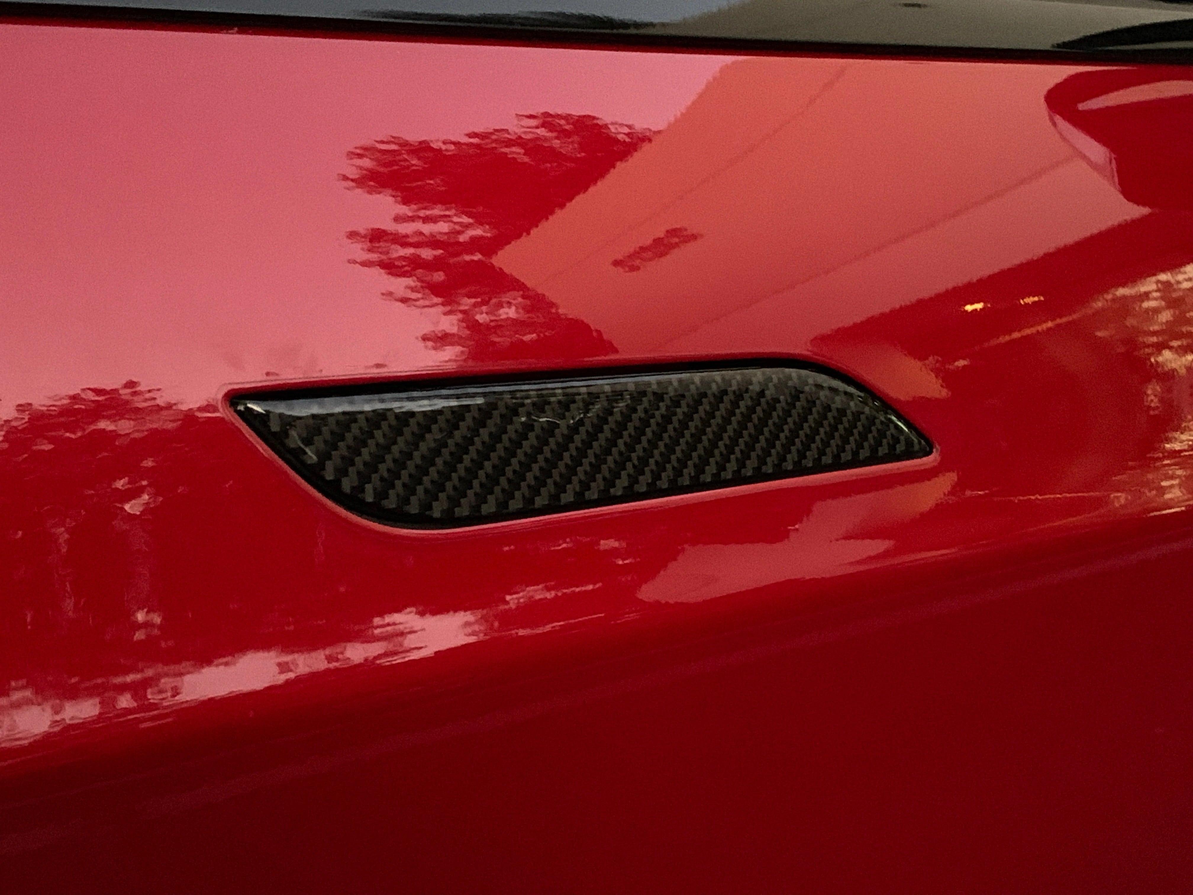 Model S Door Handle Overlay (Set Of 4) (ABS / Real Carbon Fiber) (2012-2020) - TESLAUNCH