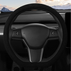 Alcantara Ultra Thin Sweat Absorbing Steering Wheel Cover for Tesla Model 3/Y(not fit for 2024 Model 3 Highland )