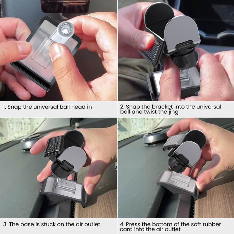 Model 3/Y Solar Automatic Clamping Phone Holder (2017-2023) - TESLAUNCH