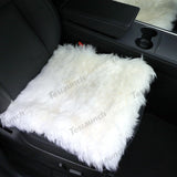Faux Sheepskin Front Seat Covers Black/White For Tesla Model S/X/3/Y (2012-2024)-2PCS