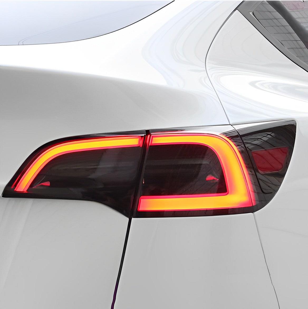 Model 3 & Y Smoked Tail Light Center Vinyl Wrap Overlays (1 Pair) (2017-2023) - TESLAUNCH