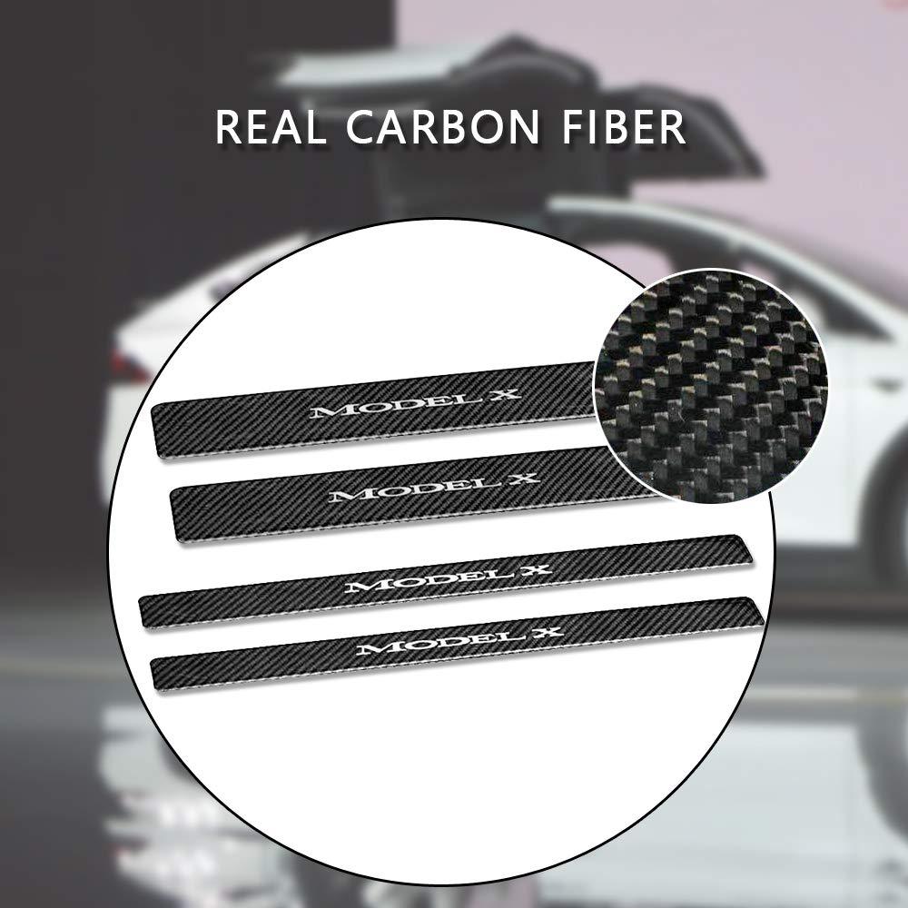 Tesla Carbon Fiber Door Sill Protector Cover For Tesla Model X (2015-2020) - TESLAUNCH