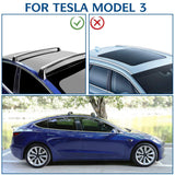 Tesla model 3 &amp; model y aluminium roof rack cargo cross bars (set of 2) (2017-2024)