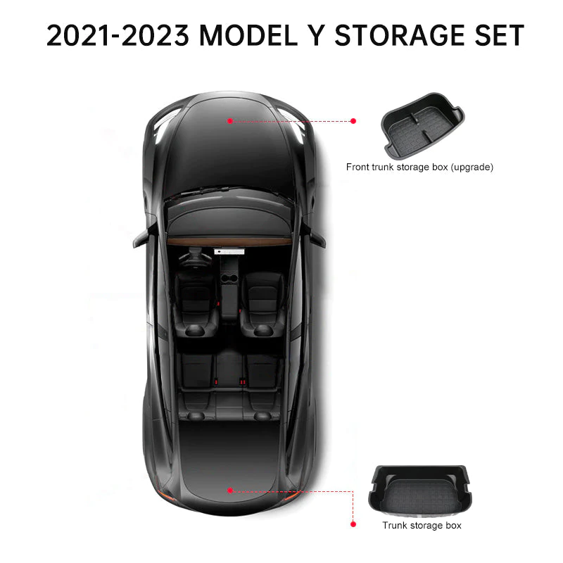 Ensemble d'organisateurs intérieurs Tesla pour 2021-2023 Model Y - 2 pièces