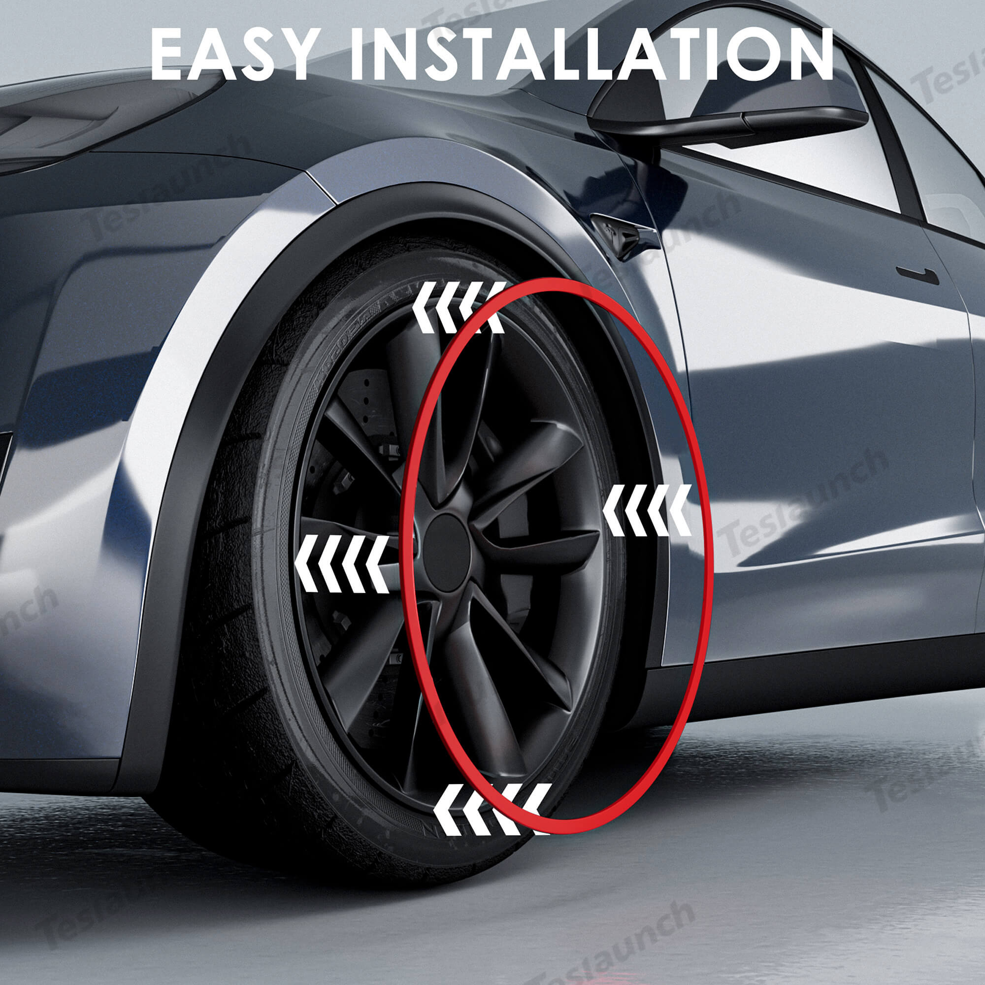 Protecteurs de jantes de roue Tesla en alliage d'aluminium pour tous les  Models 3/Y/S/X (4 pièces) (2012-2023)