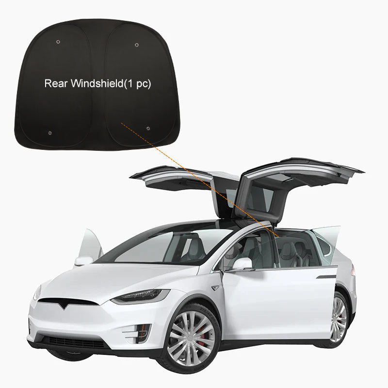 Tesla Model X(2015-2023) Privacy And Thermal Insulated Sunshades Curtains Opaque Sun Visor for Camping and Daily Use