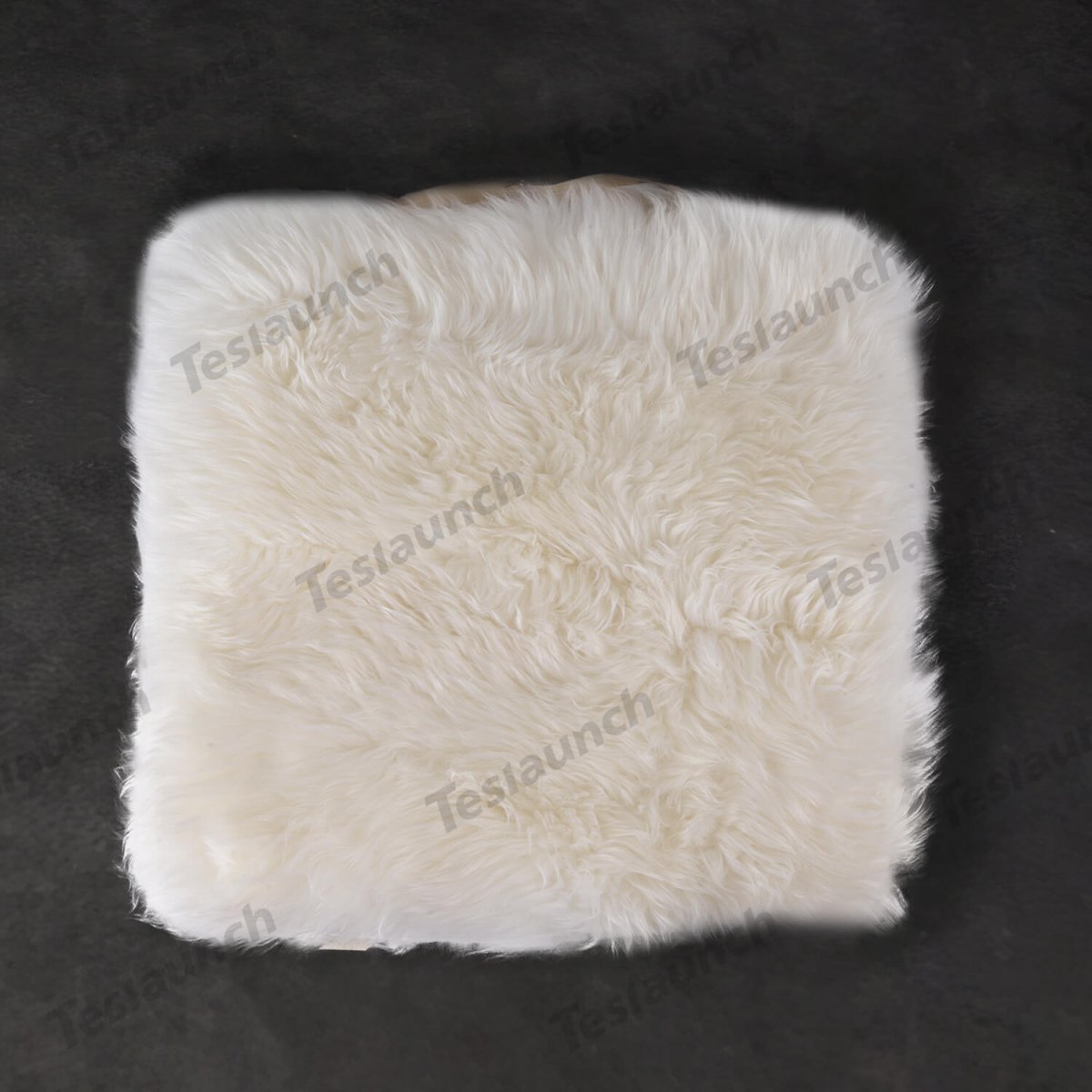 Faux Sheepskin Front Seat Covers Black/White For Tesla Model S/X/3/Y/Cybertruck-2PCS - T-Launch