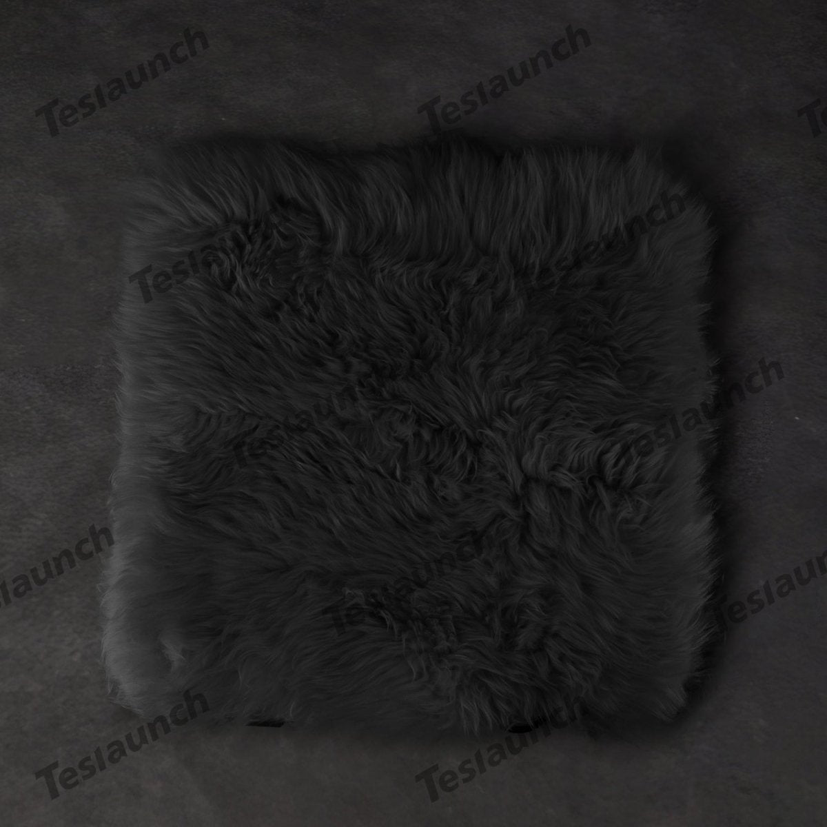 Faux Sheepskin Front Seat Covers Black/White For Tesla Model S/X/3/Y/Cybertruck-2PCS - T-Launch