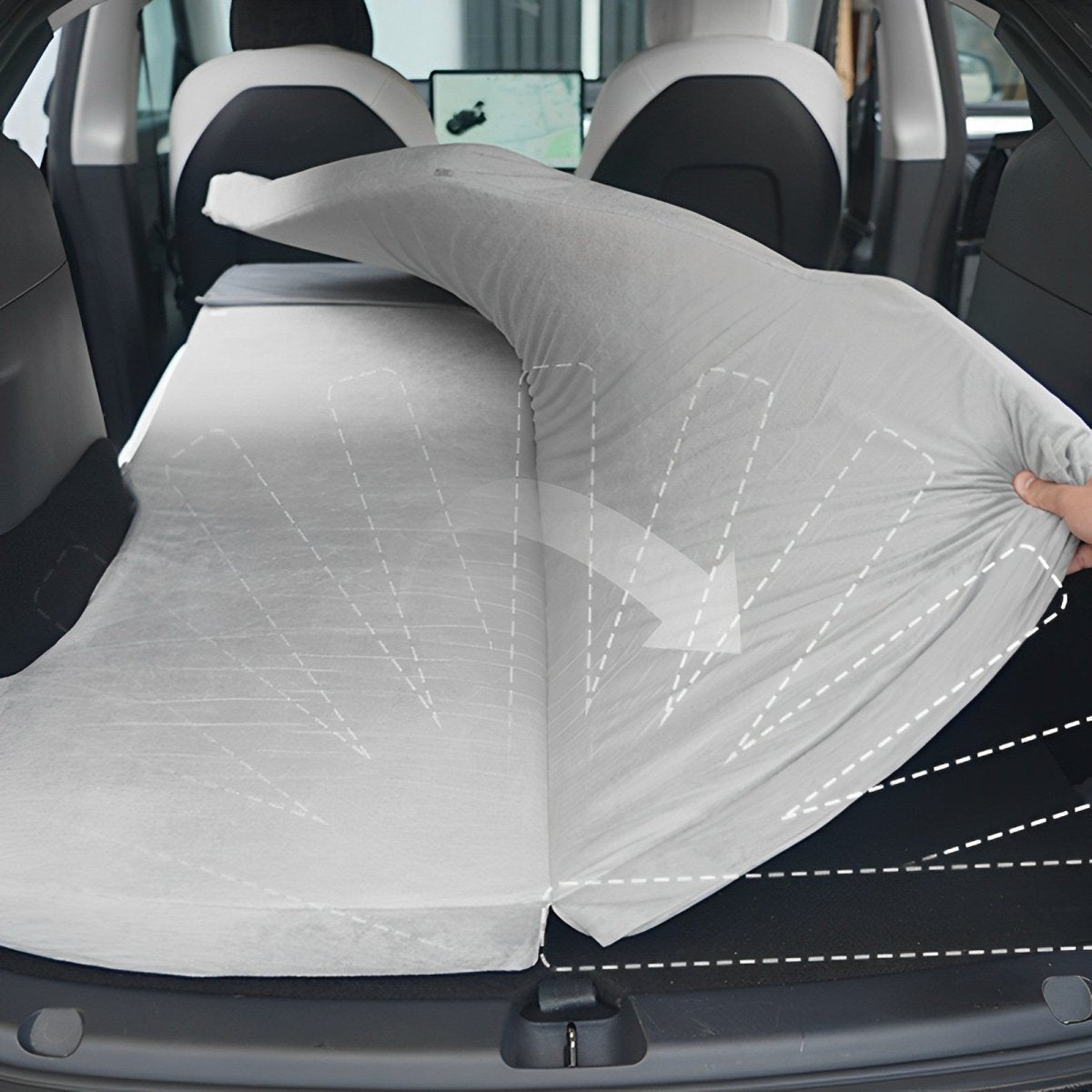 Memory Sponge Trunk Mattress - Camping Mattress for Tesla Model 3/Y - T-Launch