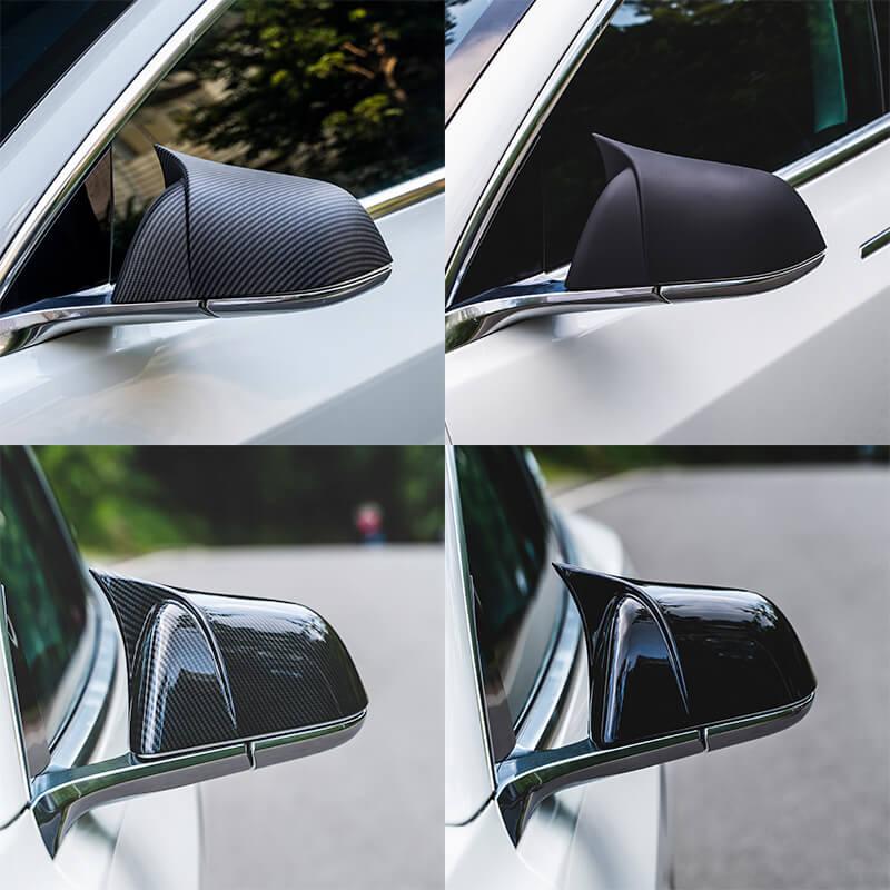 Tesla Model 3 GT Style Carbon Fiber Mirror Caps (Carbon Fiber Pattern ABS) (1 pair) (2017-2023) - TESLAUNCH