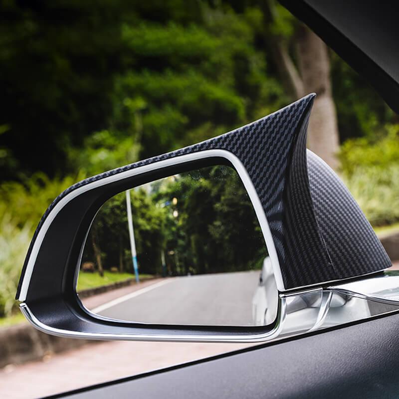 Tesla Model 3 GT Style Carbon Fiber Mirror Caps (Carbon Fiber Pattern ABS) (1 pair) (2017-2023) - TESLAUNCH