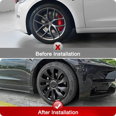 Model 3 Performance Style Wheel Hub Caps - 18" Uberturbine Style Wheel Hubcap (4 Pcs) for Tesla - T-Launch
