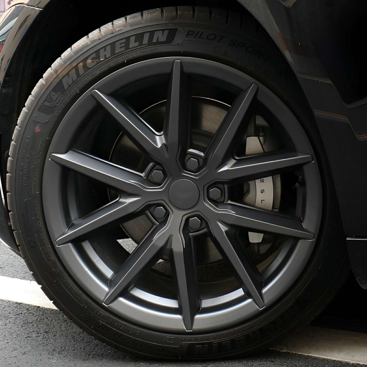 Model 3/Y AMG-Style Wheel Hub Caps Aero Hubcap for Tesla (4 Pcs) - T-Launch