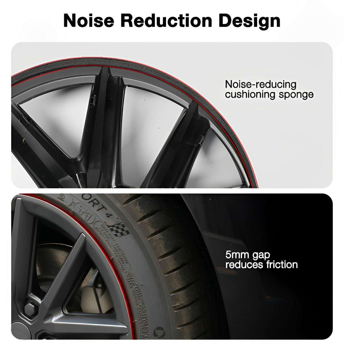 Model 3/Y AMG-Style Wheel Hub Caps Aero Hubcap for Tesla (4 Pcs) - T-Launch