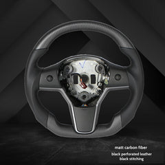 Model 3/Y Carbon Fiber Steering Wheel - T-Launch