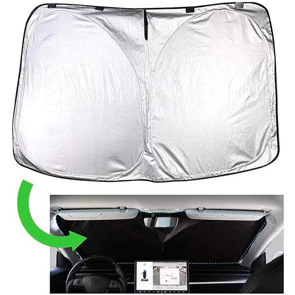 Model 3/Y Foldable Windshield Sun Visor Shade (2017-2026) for Tesla Car Accessories - T-Launch