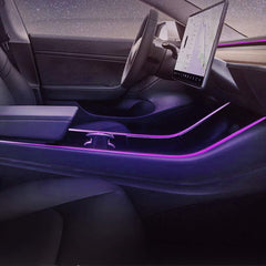 Model 3/Y Interior LED Dashboard + Center Console Light Strip + App Controller for Tesla(2017-2024) - T-Launch