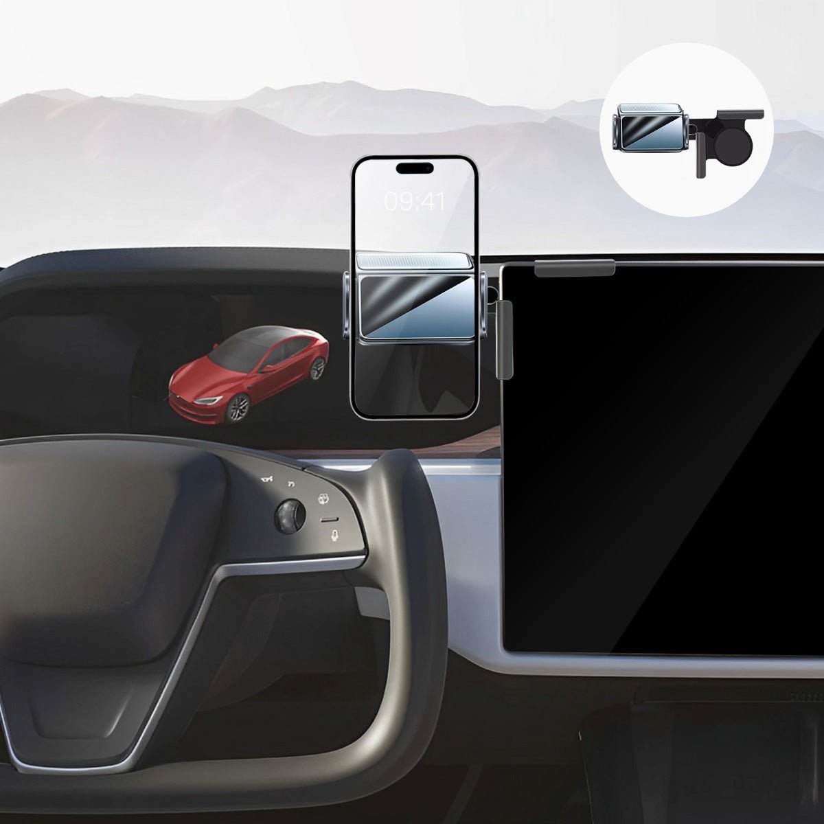 Model S/X MagSafe Solar Phone Holder For Tesla (2021+) - T-Launch