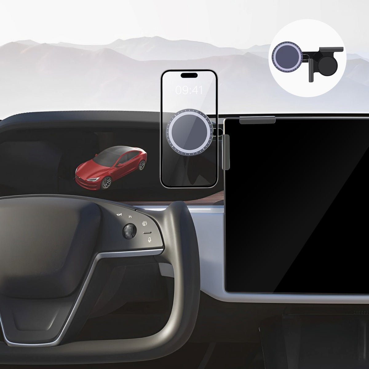 Model S/X MagSafe Solar Phone Holder For Tesla (2021+) - T-Launch