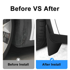 Model Y/3 OEM Mud Flaps Front Rear Mudguard Kit for Tesla- TPE No Drill Fender (2019-2024) (4 PCS) - T-Launch