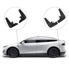 Mud Flaps Splash Guards For Tesla Model X (4 Pcs) (2015-2020) - T-Launch