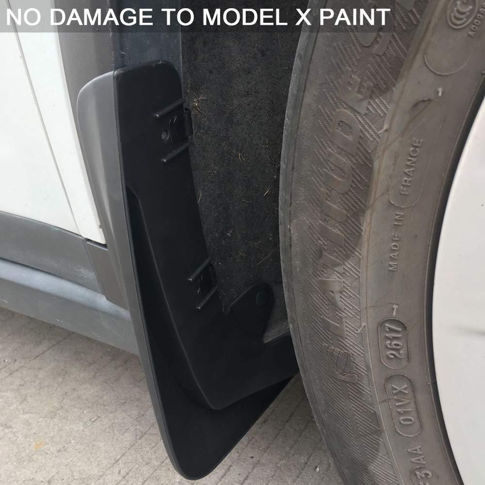 Mud Flaps Splash Guards For Tesla Model X (4 Pcs) (2015-2020) - T-Launch