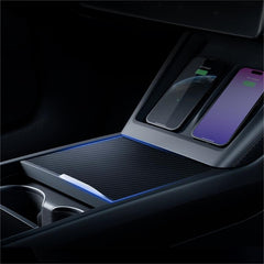 Real Carbon Fiber Center Console Cover for Tesla Model Y Juniper 2025+ - T-Launch